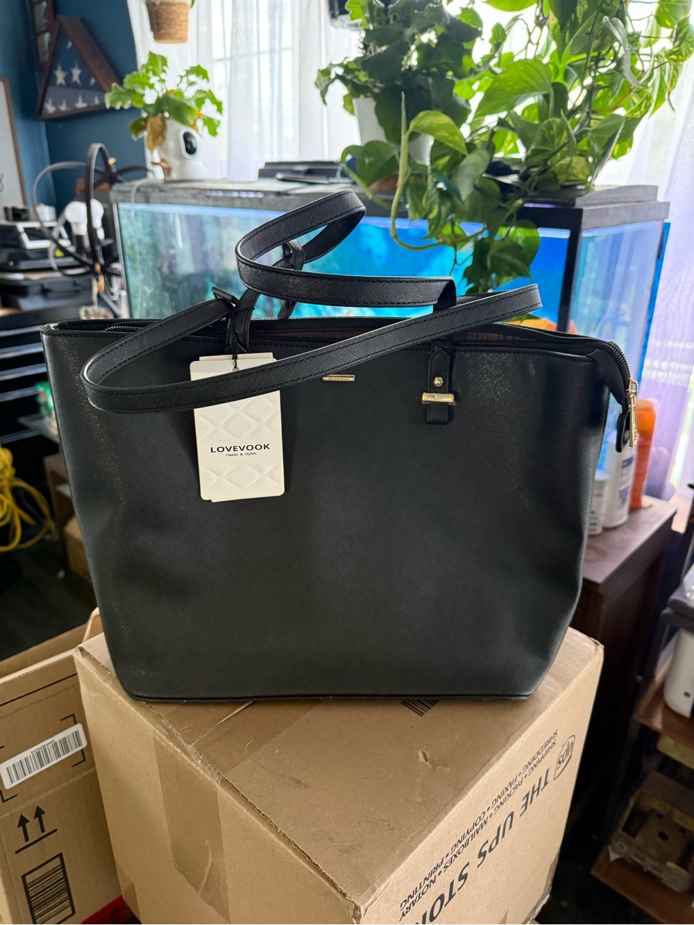 Lovevook Black Tote Bag